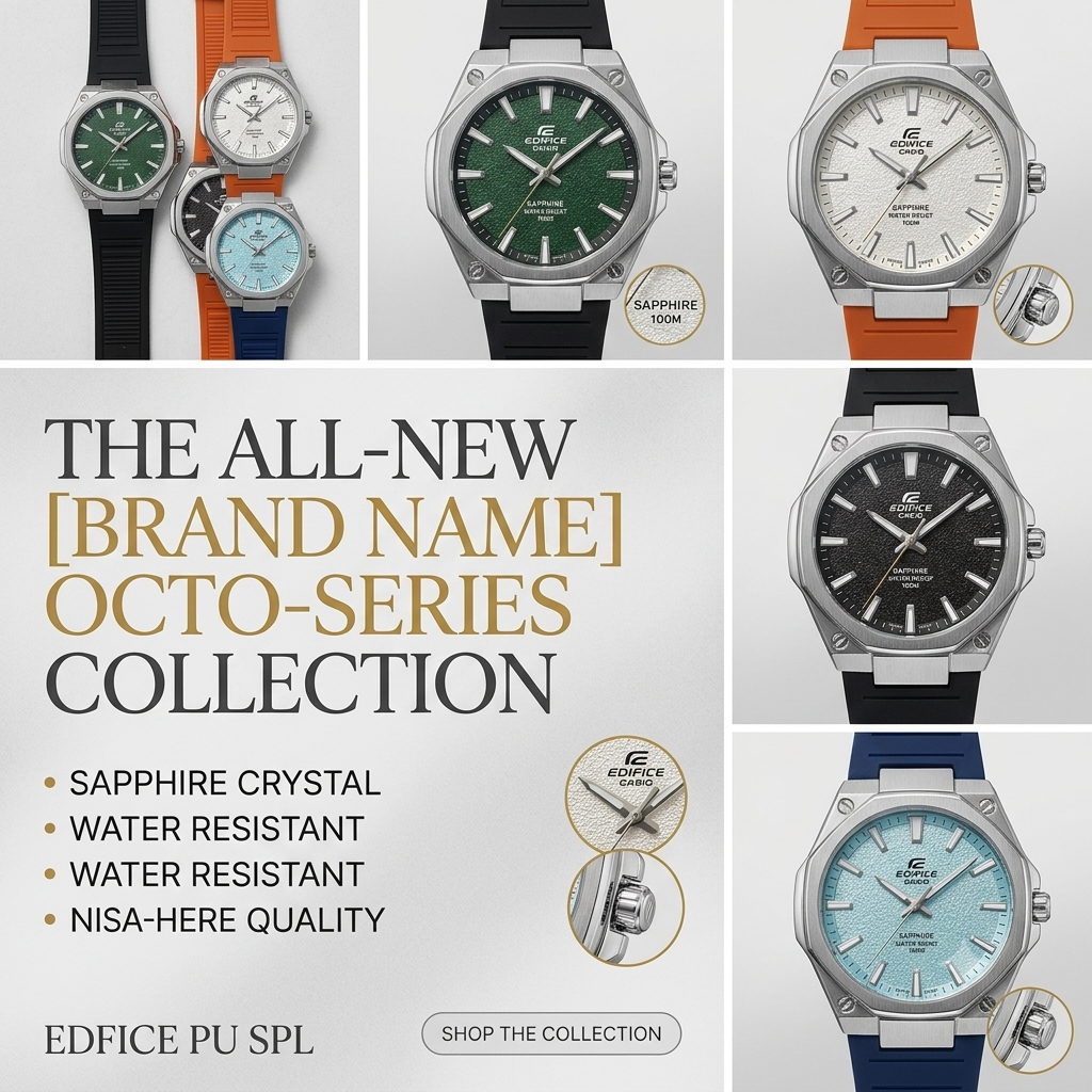 CASIO EDIFICE Octo-Series Premium Quartz Watch