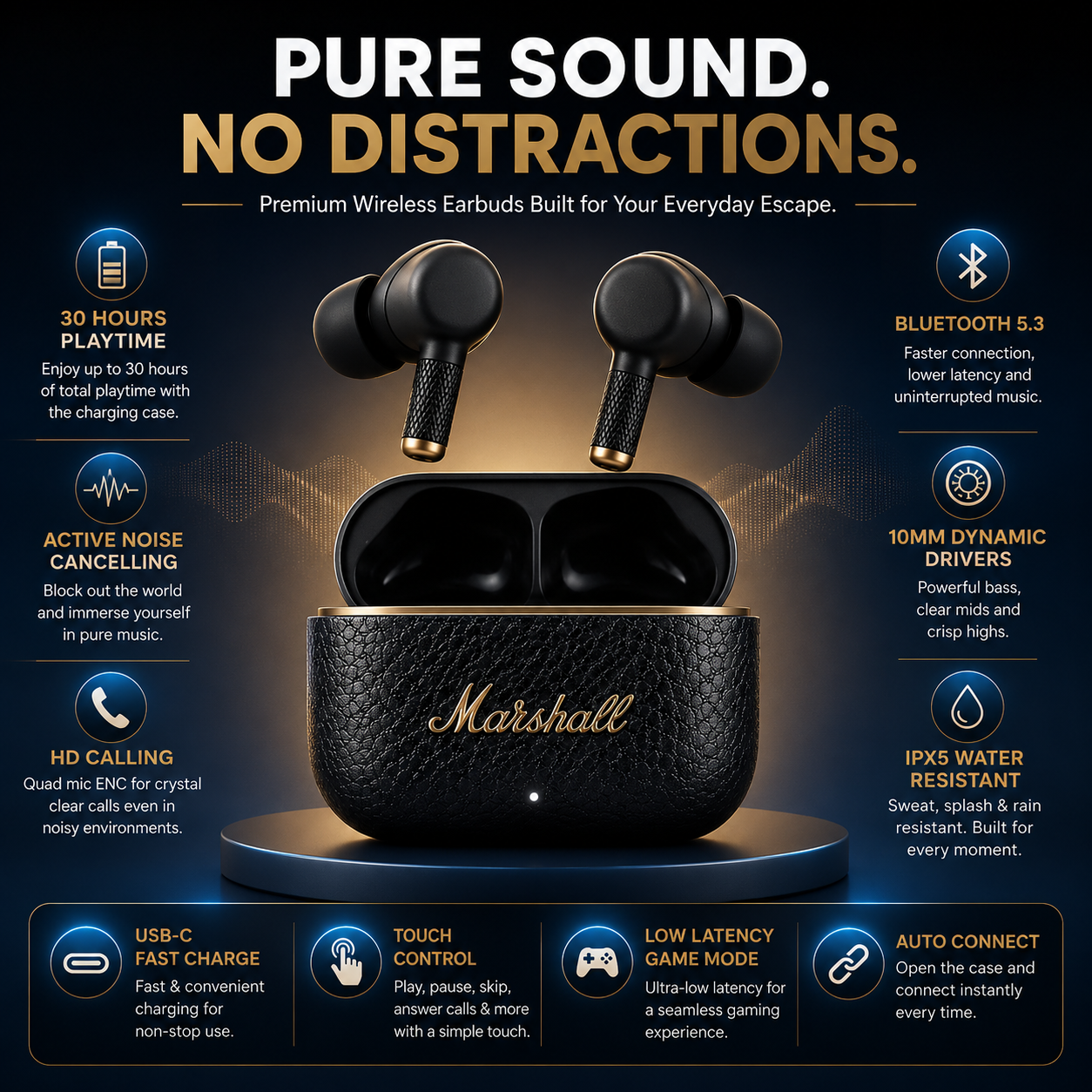 Marshall Motif Wireless Earbuds – Upgrade Your Everyday Listening Experience